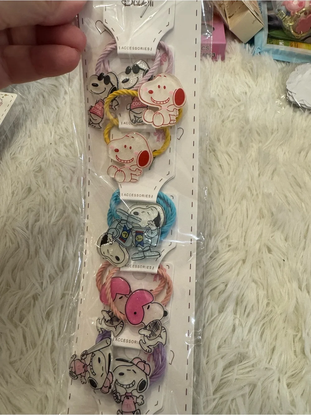Snoopy peanuts 20 hair ties colorful 10 different designs back to school